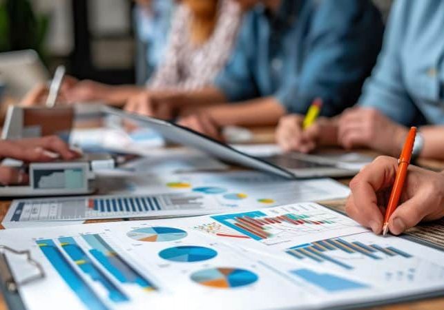 accounting teams reviewing data